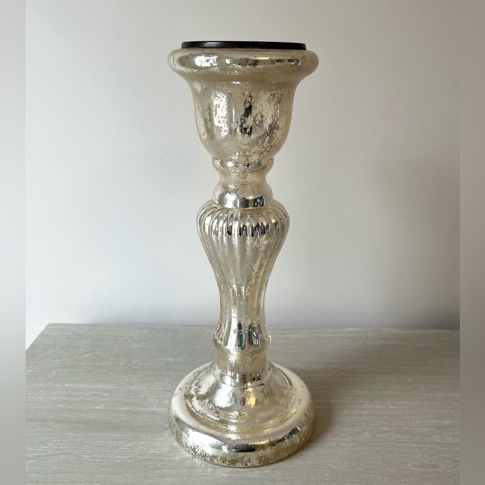 Pottery Barn Mercury Glass Candlestick